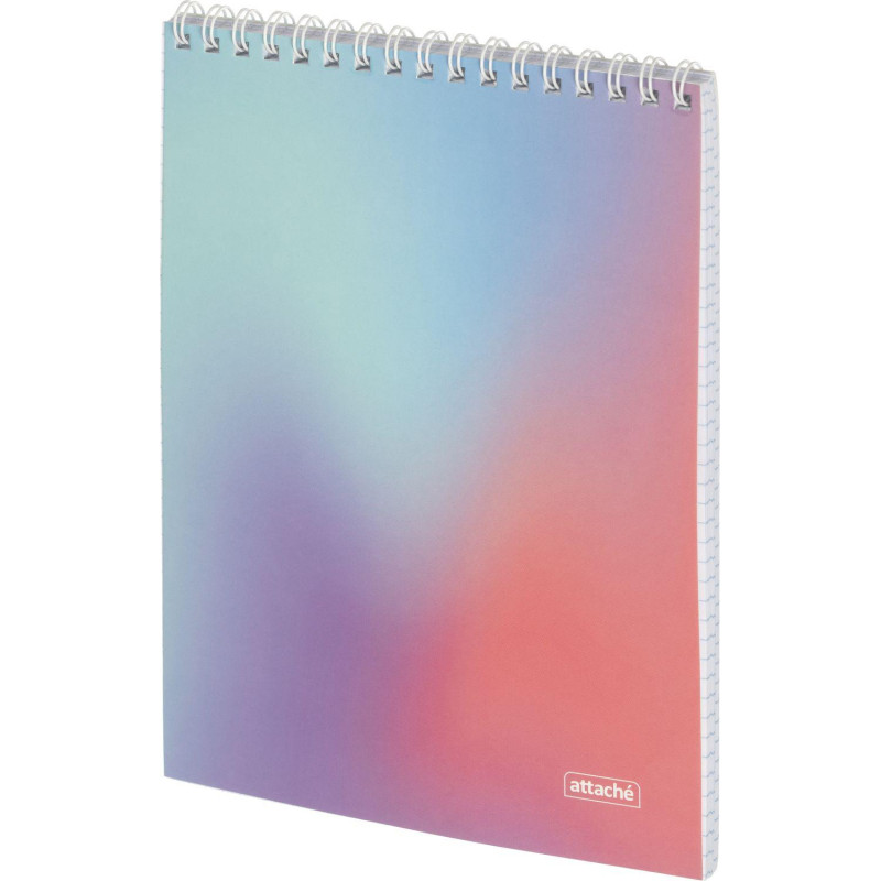 Блокнот А5 80л Attache Яркий Градиент №3 клетка, греб, картон, софттач-лак Блокнот А5 80л Attache Яркий Градиент №3 клетка, греб, картон, софттач-лак