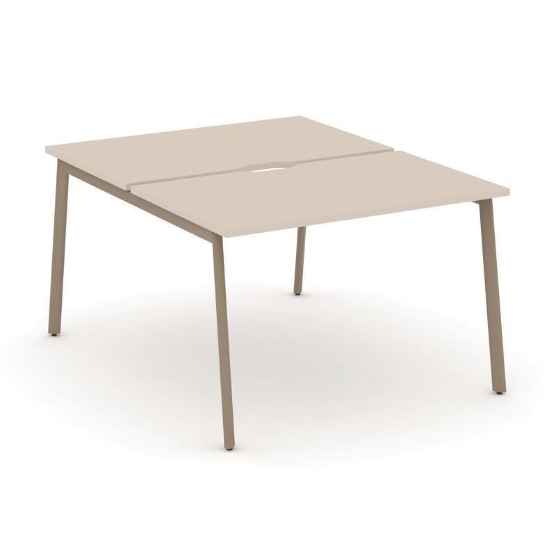 Estetica Рабочая станция 2 места ES.D.RS-2.2-VP Капучино/Металл Латте 1180*1500*750