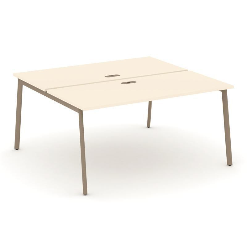 Estetica Рабочая станция 2 места ES.D.RS-2.4-LP Сатин/Металл Латте 1580*1500*750 Estetica Рабочая станция 2 места ES.D.RS-2.4-LP Сатин/Металл Латте 1580*1500*750