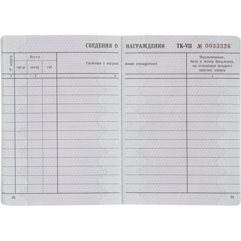 Бланк Трудовая книжка (новый 2023г)