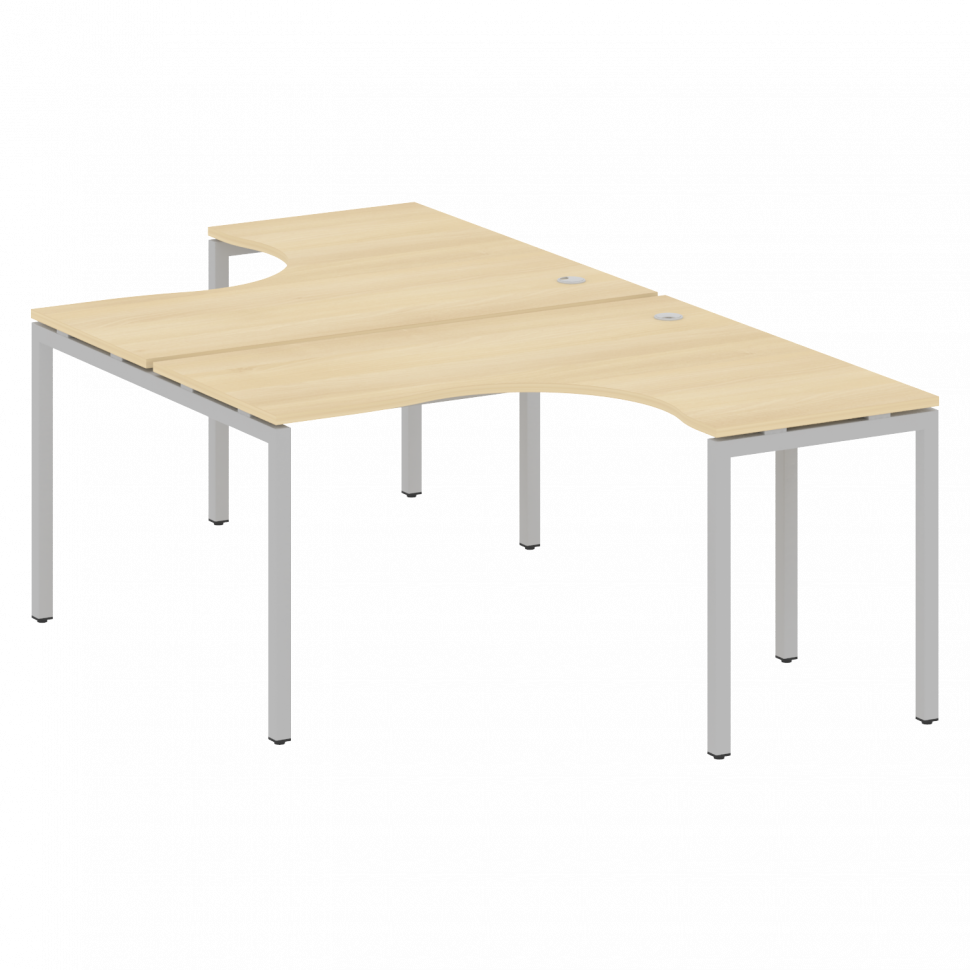 Metal System Quattro Рабочая станция криволинейная на П-образном м/к 40БП.РАС-СА-2.3 Акация Лорка/Ме