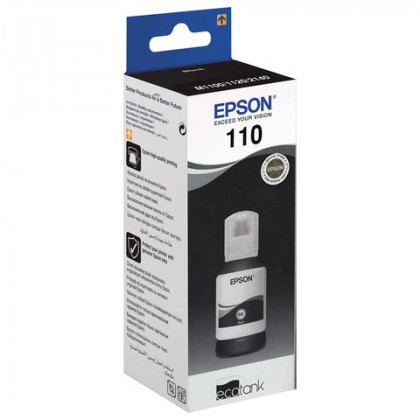 Чернила EPSON 110 (C13T03P14A) для СНПЧ EPSON M1100/1120/2140, черные, ОРИГИНАЛЬНЫЕ