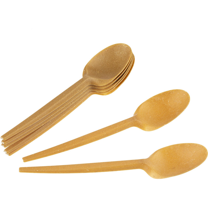 Ложка одноразовая 168мм,золотисто-охрист.до коричн;древесное волокно,50шт/у