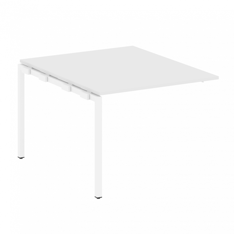 Metal System Quattro Проходной элемент перег. стола на П-образном м/к 40БП.ППРГ-1 Белый/Металл Белый