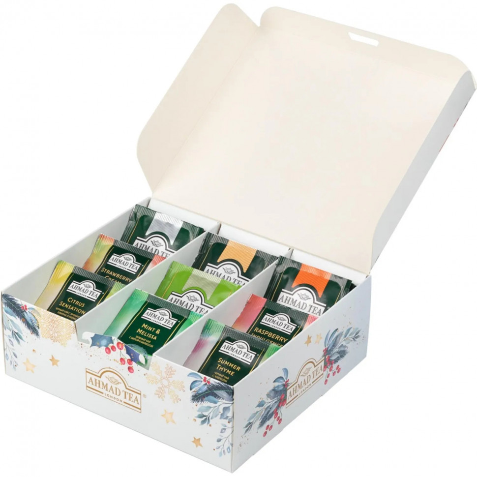 Чай Ahmad Tea Праздничная коллекц,ассорт, пак в конв,9вкус,45пак (N077) НГ
