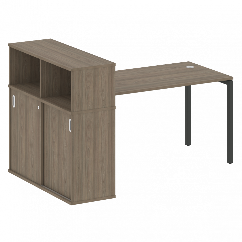 Metal System Quattro Стол письменный с шкафом-купе на П-образном м/к 40БП.РС-СШК-3.3 Т Вяз Благородн Metal System Quattro Стол письменный с шкафом-купе на П-образном м/к 40БП.РС-СШК-3.3 Т Вяз Благородн