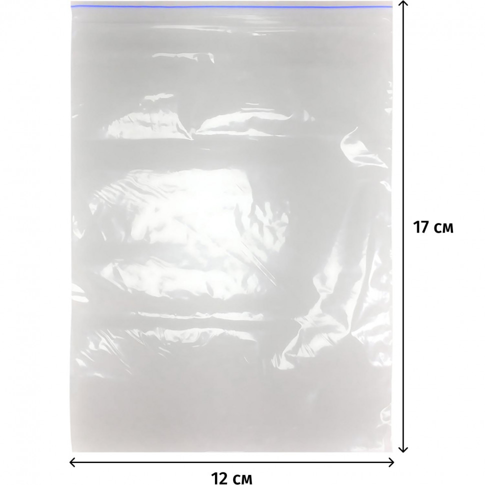 Пакет с замком (Zip Lock) 12х17 см 60 мкм,100 шт/упак Пакет с замком (Zip Lock) 12х17 см 60 мкм,100 шт/упак