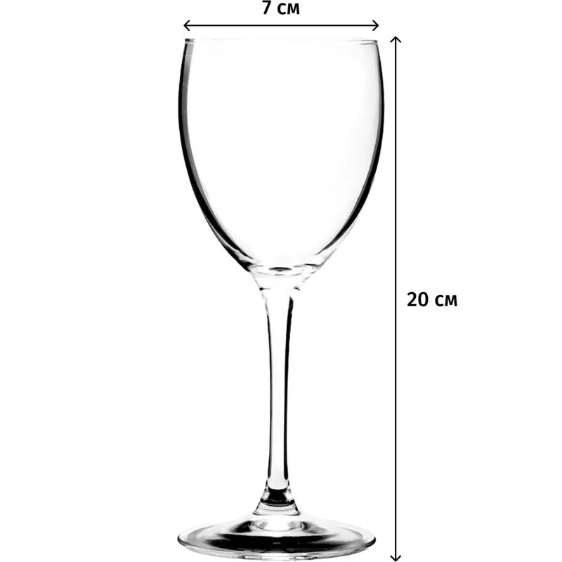 Набор бокалов для вина 250 мл.d=70 мм.h=200 мм.красн.Эталон,12шт/уп,47300 Набор бокалов для вина 250 мл.d=70 мм.h=200 мм.красн.Эталон,12шт/уп,47300