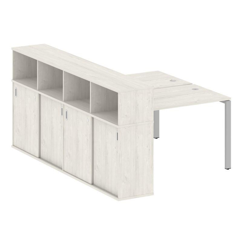 Metal System Рабочая станция с шкафом-купе на П-образном м/к БП.РС-СШК-4.2 Т Дуб Наварра/Металл Серы Metal System Рабочая станция с шкафом-купе на П-образном м/к БП.РС-СШК-4.2 Т Дуб Наварра/Металл Серы