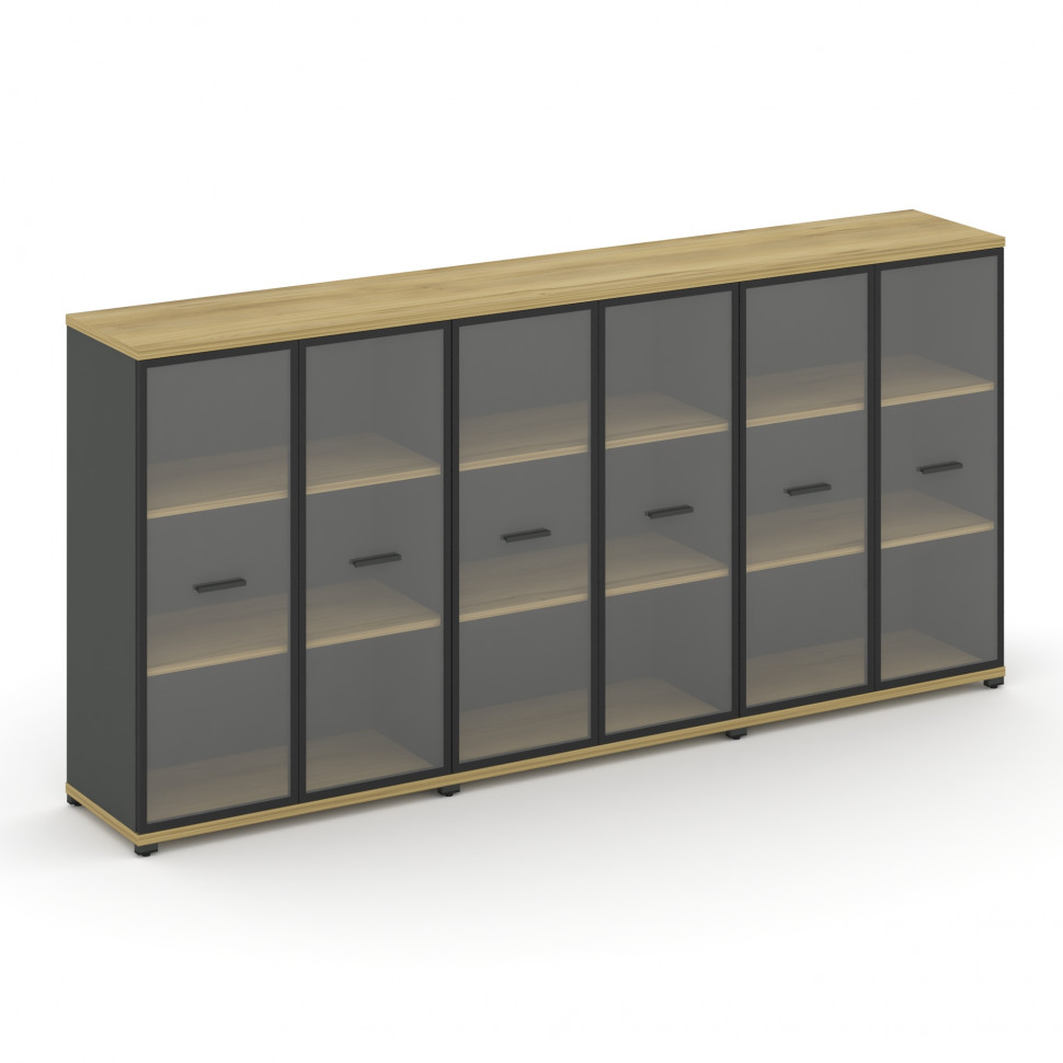 Concept Шкаф 3 широкие секции, 3 ниши CN.STS-336 RPB A Дуб Винченцо/Антрацит/Металл Антрацит/Прозрач Concept Шкаф 3 широкие секции, 3 ниши CN.STS-336 RPB A Дуб Винченцо/Антрацит/Металл Антрацит/Прозрач