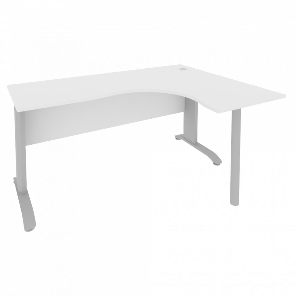 Riva Metal-L Стол криволинейный правый ПЛ.СА-4 (R) Белый/Металл Серый 1600*1200*750 Riva Metal-L Стол криволинейный правый ПЛ.СА-4 (R) Белый/Металл Серый 1600*1200*750