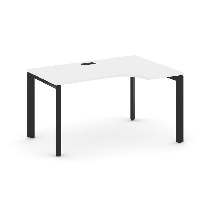 Style Project Стол рабочий эргономичный SN-59P.SPA-012(R) Белый/Металл Черный/Черный Заглушка 1580*7