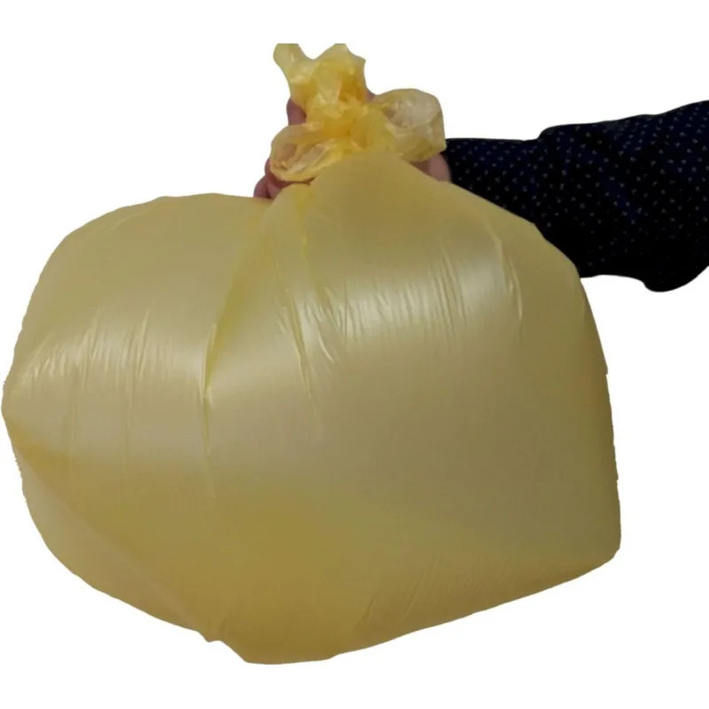 Мешки для мусора ПНД 60л 10мкм 20шт/рул желтый 58х68см_СПБ Мешки для мусора ПНД 60л 10мкм 20шт/рул желтый 58х68см_СПБ