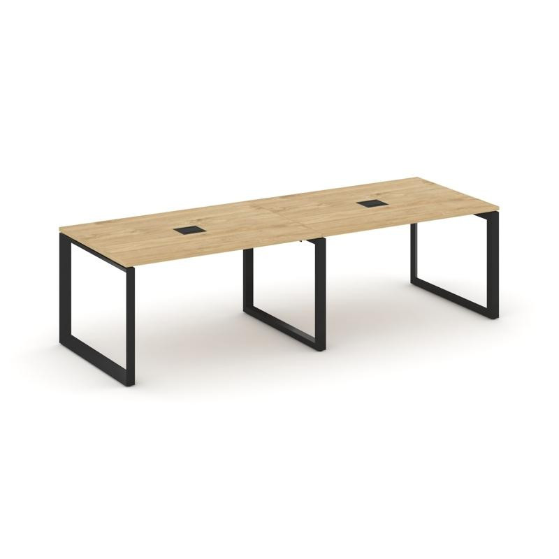 Style Project Стол переговорный SN-59O.SPRG-012 Тиквуд Светлый/Металл Черный 2360*980*750