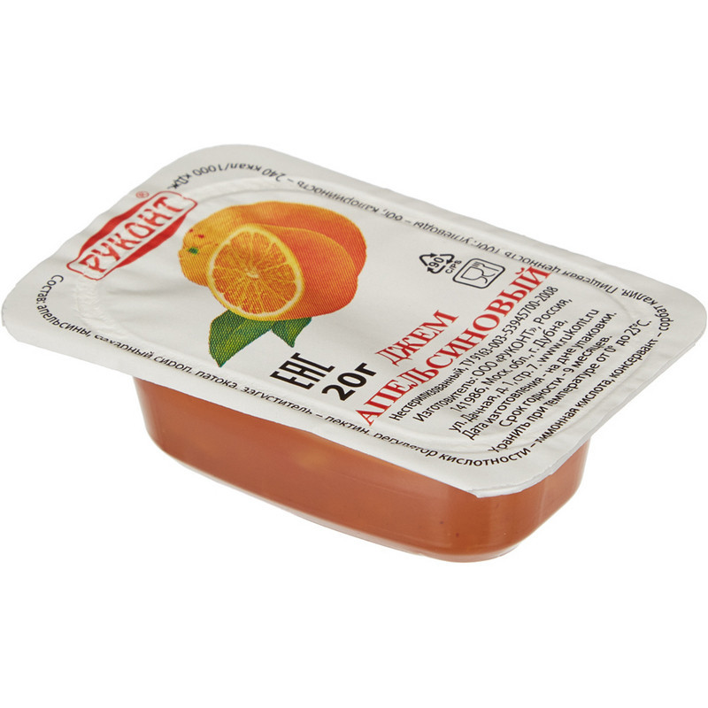 Джем Руконт порц. апельсин 20 г/шт 20 шт/уп