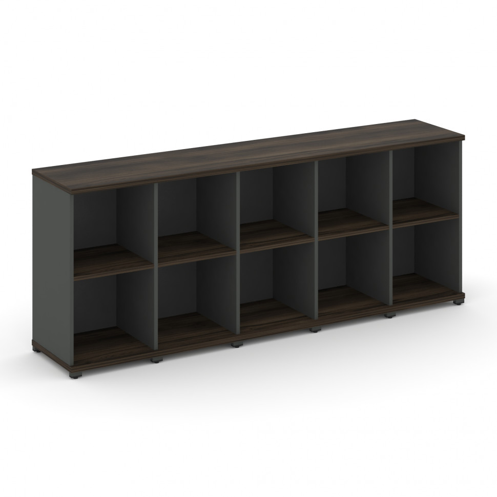 Concept Стеллаж 5 узких секций, 2 ниши CN.STU-250 Дуб Мали/Антрацит/Металл Антрацит 2084*420*818