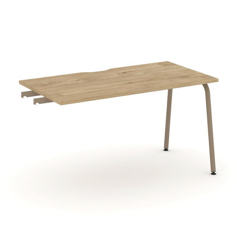 Estetica Стол приставка к опорным тумбам ES.SPR-3-VK Тиквуд Светлый/Металл Латте 1380*730*750 Estetica Стол приставка к опорным тумбам ES.SPR-3-VK Тиквуд Светлый/Металл Латте 1380*730*750