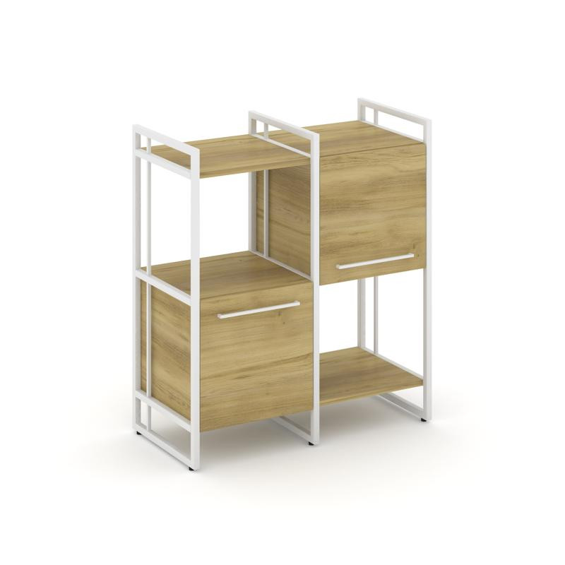 Rift Шкаф комбинированый RF.NS-005 Дуб Винченцо/Металл Белый/Белый Ручки 820*396*924