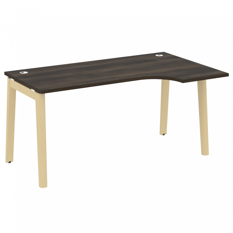 Onix Wood Стол эргономичный правый OW.SA-1 (R) Дуб Мали/Дуб Светлый/Металл Белый 1580*980*750 (720/4 Onix Wood Стол эргономичный правый OW.SA-1 (R) Дуб Мали/Дуб Светлый/Металл Белый 1580*980*750 (720/4