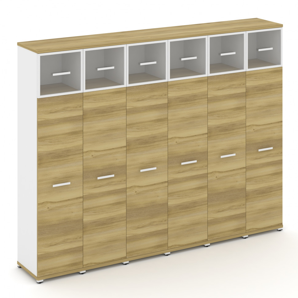 Concept Шкаф 6 узких секций, 5 ниш CN.STU-567 RPW W Дуб Винченцо/Белый Бриллиант/Металл Белый/Прозра Concept Шкаф 6 узких секций, 5 ниш CN.STU-567 RPW W Дуб Винченцо/Белый Бриллиант/Металл Белый/Прозра