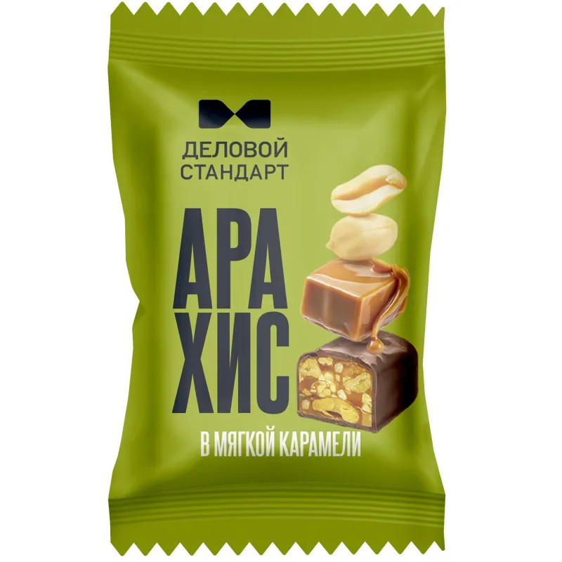 Конфеты глазированные Деловой Стандарт арахис в мягкой карамели, 700г