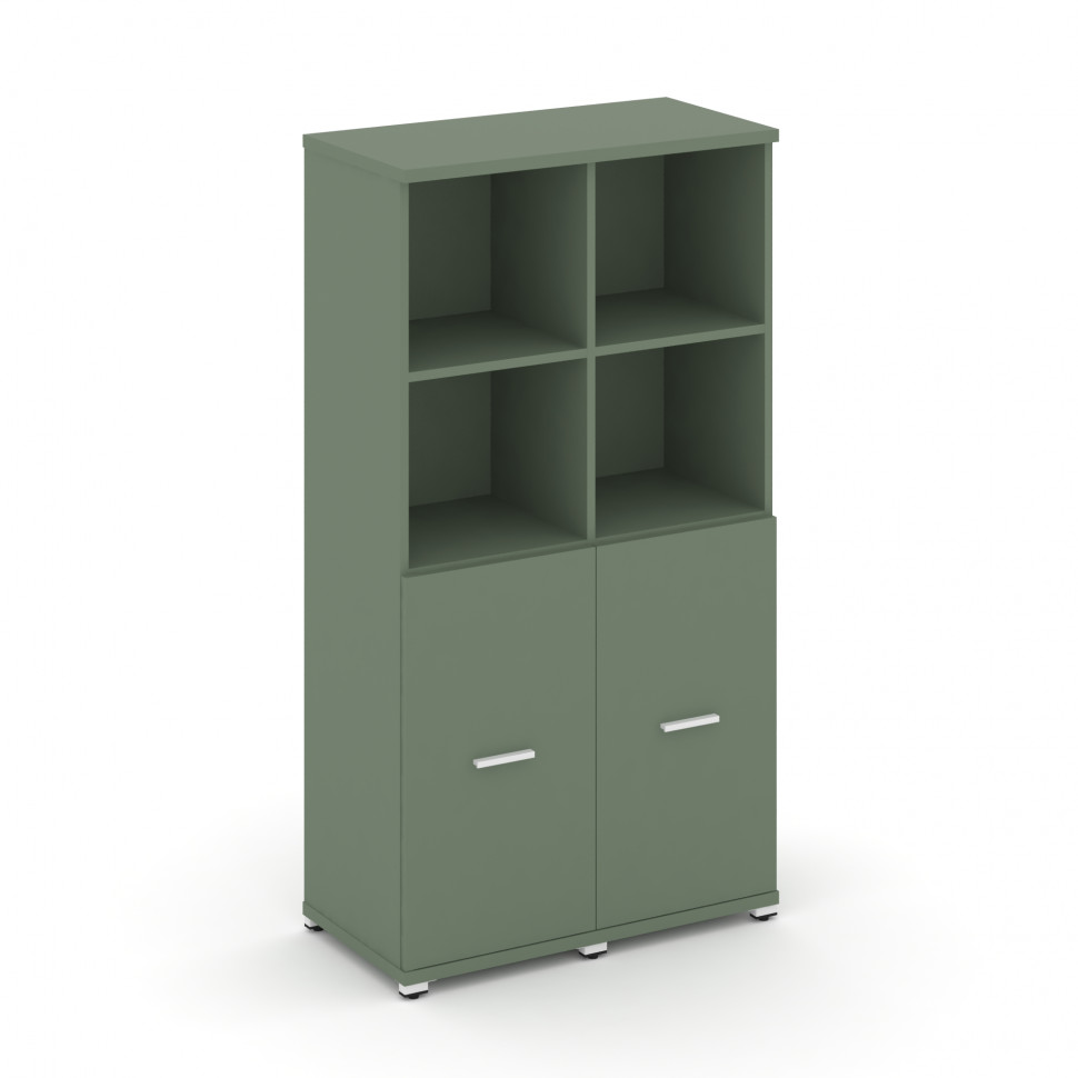 Concept Шкаф 2 узкие секции, 4 ниши CN.STU-421 W Кобо/Металл Белый 836*420*1554