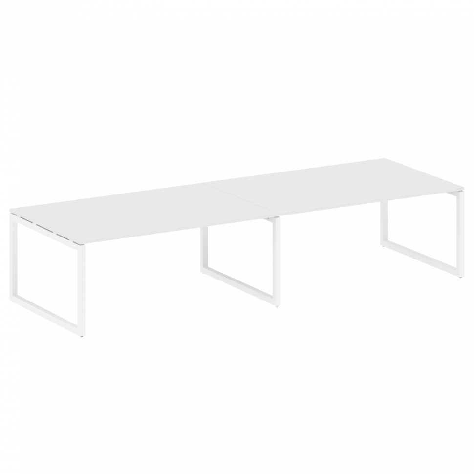 Metal System Quattro Переговорный стол (2 столешницы) на О-образном м/к 50БО.ПРГ-2.5 Белый/Металл Бе Metal System Quattro Переговорный стол (2 столешницы) на О-образном м/к 50БО.ПРГ-2.5 Белый/Металл Бе