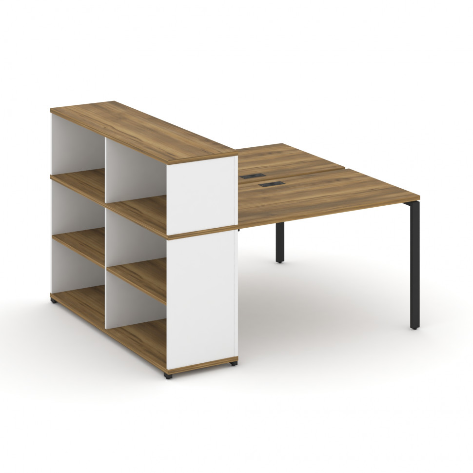 Concept Рабочая станция с опорным стеллажом с надставкой низ. CN.DRS-210 Сандал Янтарный/Белый Брилл