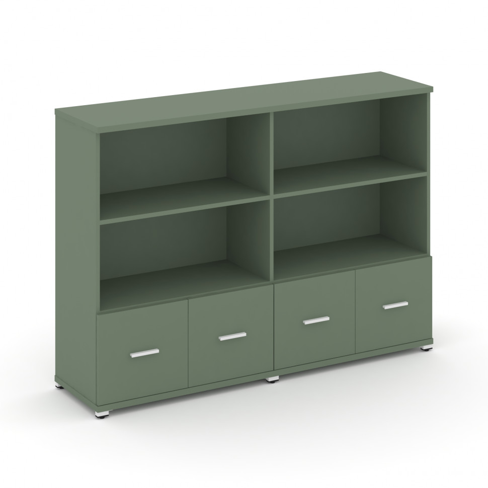 Concept Шкаф 2 широкие секции, 3 ниши CN.STS-321 W Кобо/Металл Белый 1668*420*1186