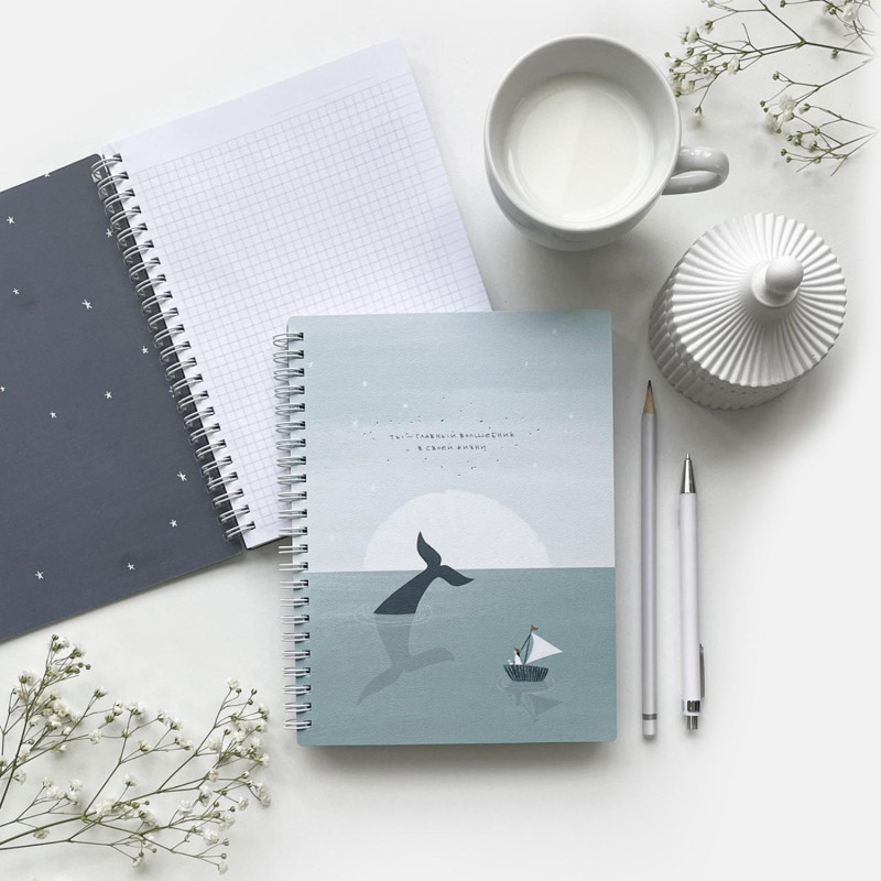 Тетрадь общая А5 120л.клетка,спир,Be Smart,Soul,N3684