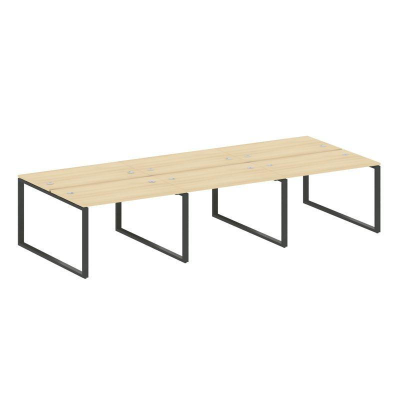 Metal System Рабочая станция на 6 мест на О-образном м/к БО.СМ-6.2 Акация Лорка/Металл Антрацит 3600 Metal System Рабочая станция на 6 мест на О-образном м/к БО.СМ-6.2 Акация Лорка/Металл Антрацит 3600