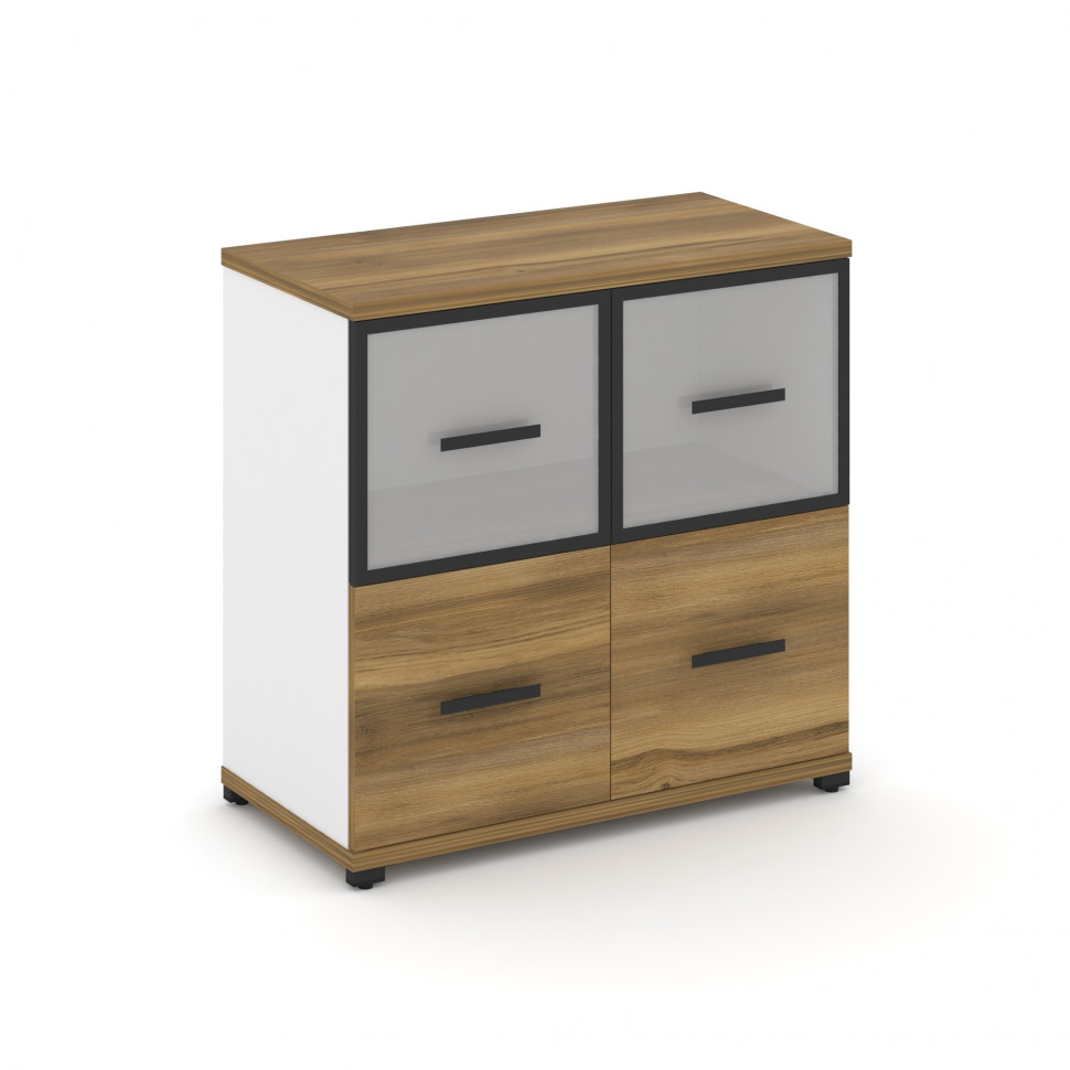 Concept Шкаф 1 широкая секция, 2 ниши CN.STS-212 RMB B Сандал Янтарный/Белый Бриллиант/Металл Черный