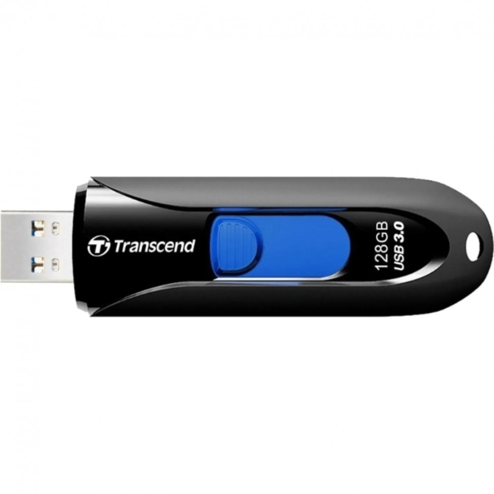 Флеш-память Transcend JetFlash 790, 128Gb, USB 3.1 G1, ч/син, TS128GJF790K