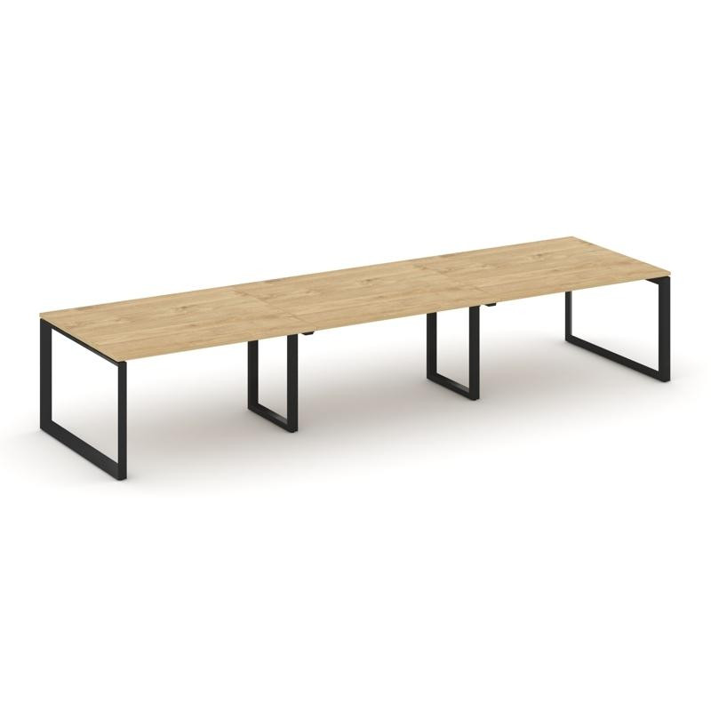 Style Project Стол переговорный SN-59O.SPRG-054.3 Тиквуд Светлый/Металл Черный 4740*1180*750