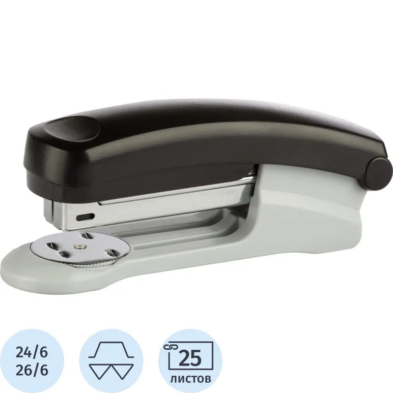 Степлер Attache Effect (№24/6-26/6)  до 25л, пластик, черный