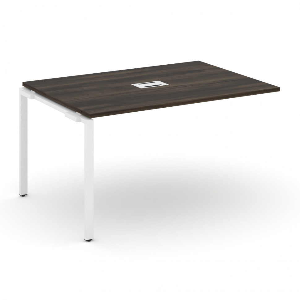 Concept Проходной наборный элемент переговорного стола CN.NPRG-013 Дуб Мали/Металл Белый 1380*980*75