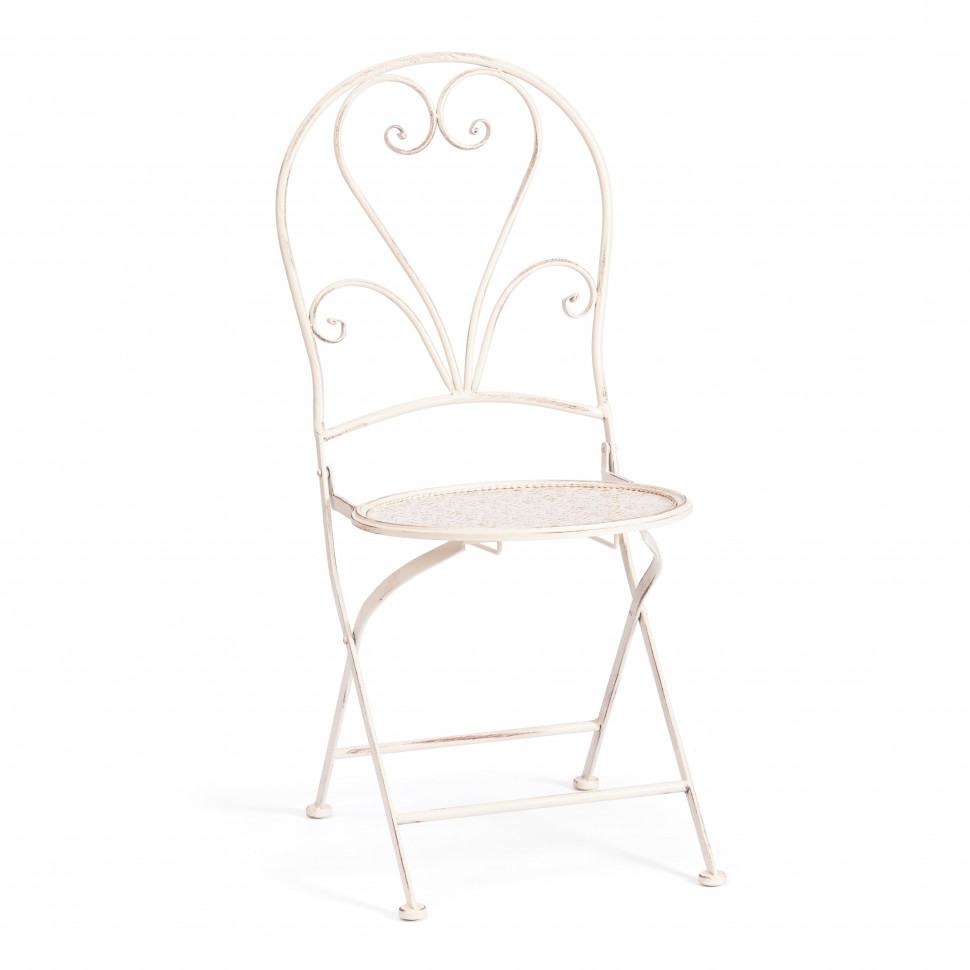Стул Лав Чаир/Love Chair (PL08-11140) стальной сплав, античный белый, 40х47,5х94см