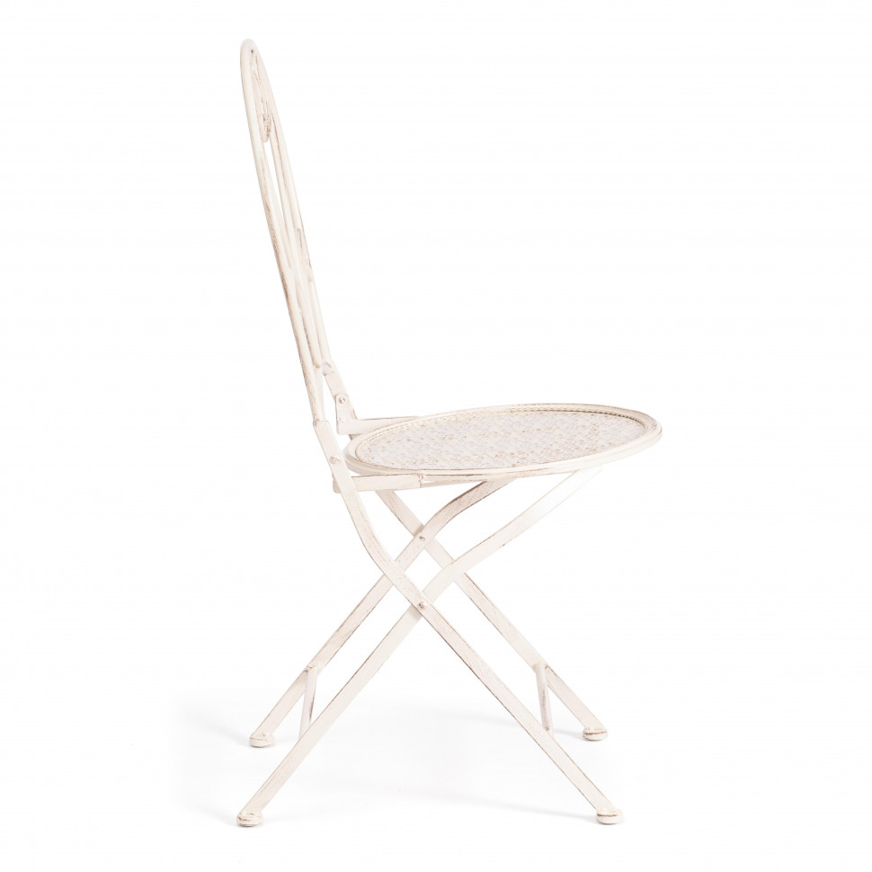 Стул Лав Чаир/Love Chair (PL08-11140) стальной сплав, античный белый, 40х47,5х94см