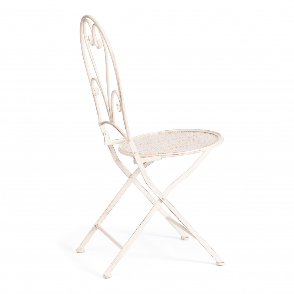 Стул Лав Чаир/Love Chair (PL08-11140) стальной сплав, античный белый, 40х47,5х94см