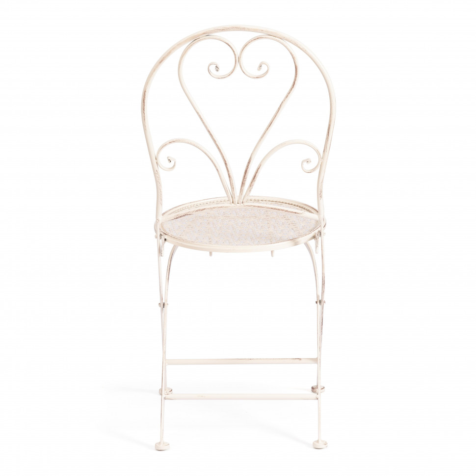 Стул Лав Чаир/Love Chair (PL08-11140) стальной сплав, античный белый, 40х47,5х94см
