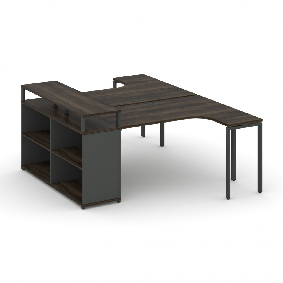 Concept Рабочая станция с опорным стеллажом с верх. горизонтом CN.DSA-203 Дуб Мали/Антрацит/Металл А Concept Рабочая станция с опорным стеллажом с верх. горизонтом CN.DSA-203 Дуб Мали/Антрацит/Металл А