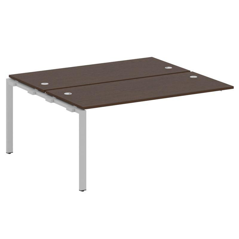 Metal System Проходной элемент рабочей станции на П-образном м/к БП.ПРС-СП-2.4 Венге Цаво/Металл Сер