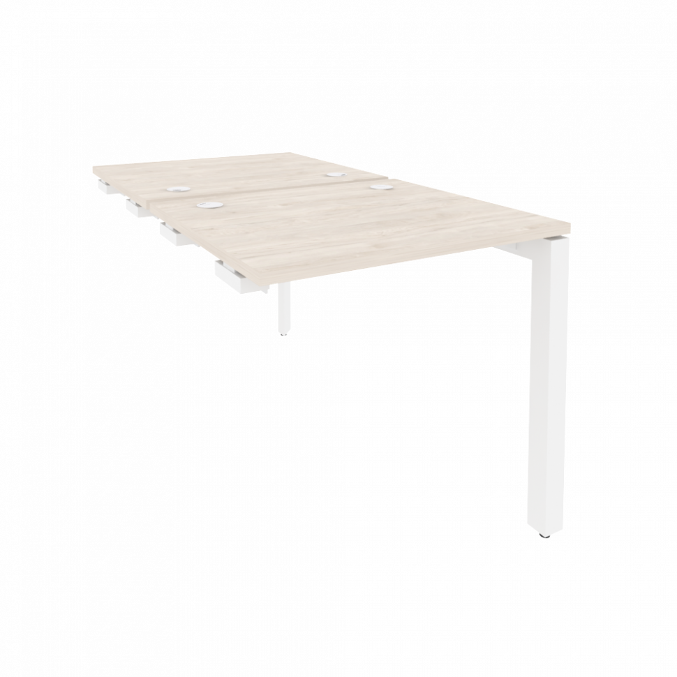 Onix Стол-приставка двойной на П-образном м/к к опорным элем. O.MP-D.SPR-0.7 Денвер Светлый/Металл Б Onix Стол-приставка двойной на П-образном м/к к опорным элем. O.MP-D.SPR-0.7 Денвер Светлый/Металл Б