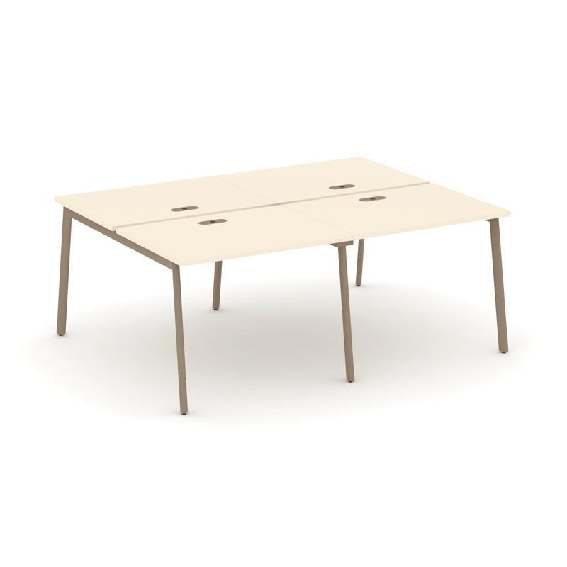 Estetica Рабочая станция 4 места ES.D.RS-4.1-LP Сатин/Металл Латте 1960*1500*750