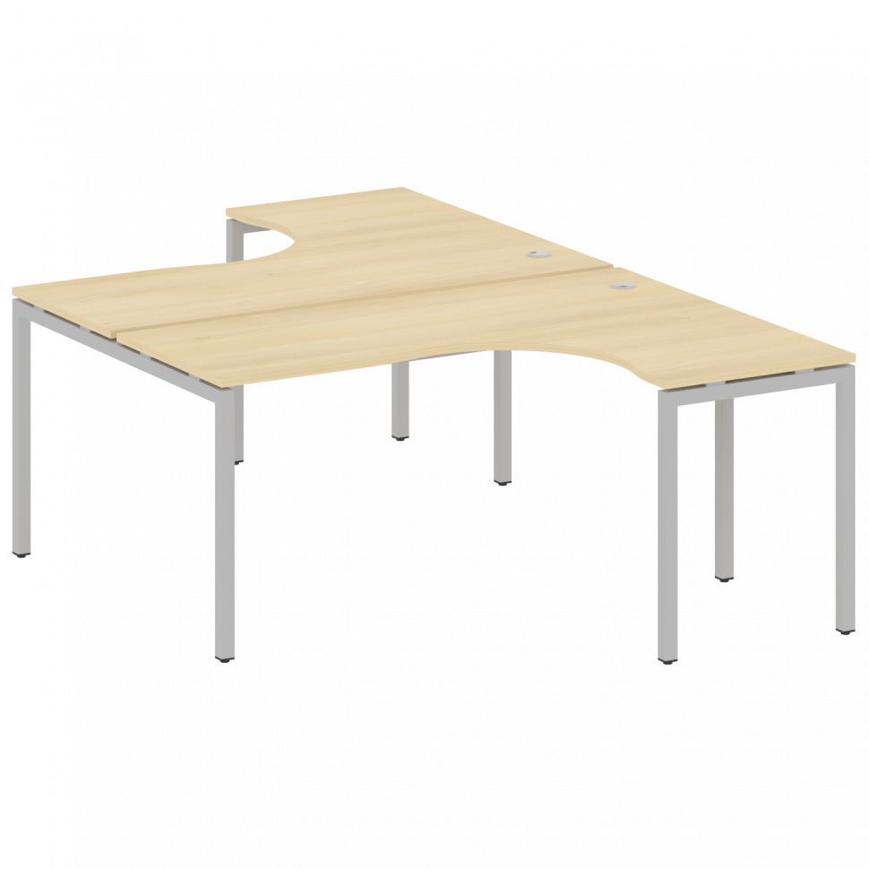 Metal System Quattro Рабочая станция криволинейная на П-образном м/к 40БП.РАС-СА-2.4 Акация Лорка/Ме