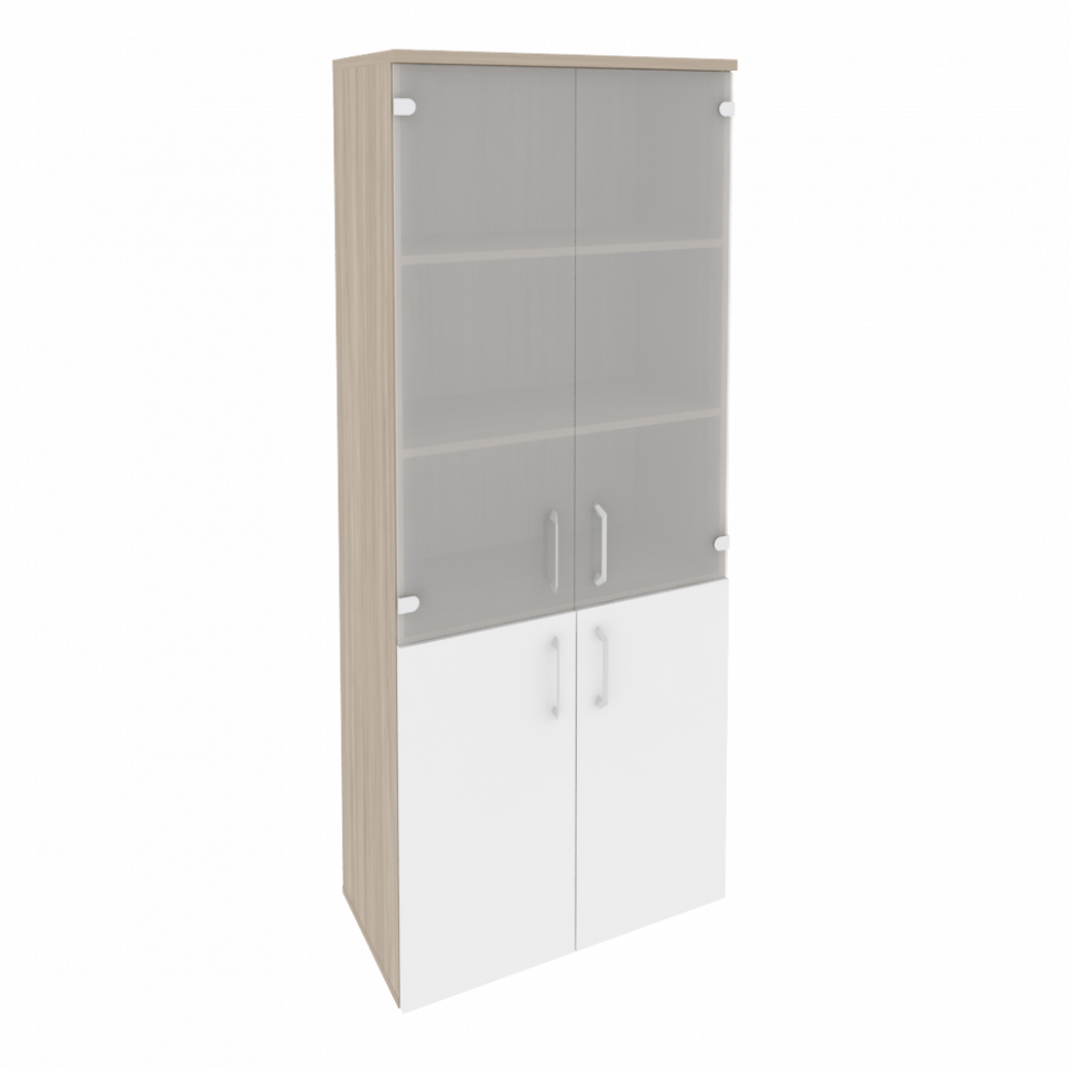 Onix Шкаф высокий широкий O.ST-1.2 Дуб Аттик/Белый Бриллиант 800*420*1977