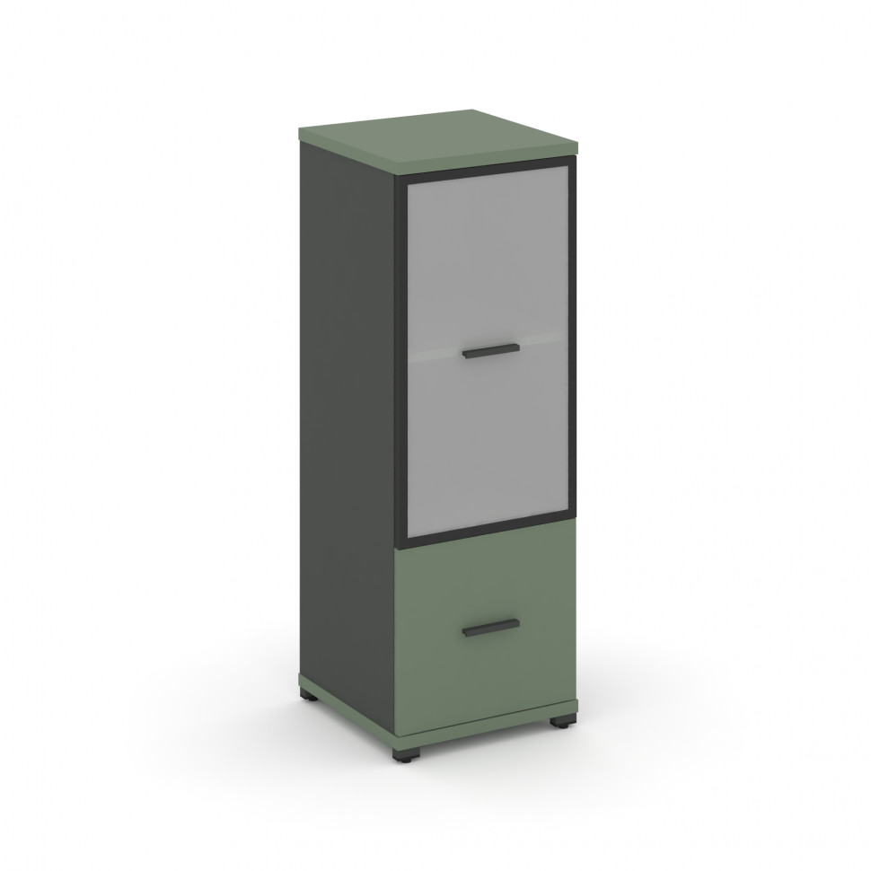 Concept Шкаф 1 узкая секция, 3 ниши CN.STU-312 RMB A Кобо/Антрацит/Металл Антрацит/Сатин 420*420*118