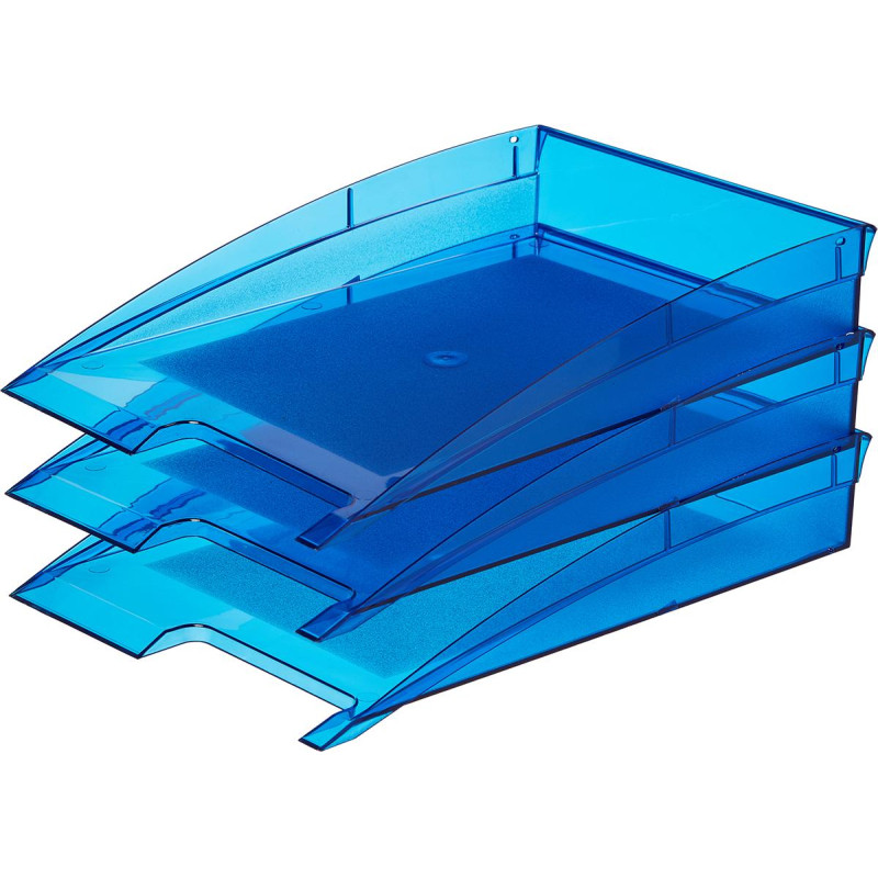 Лоток горизонтальный Attache City прозр. Синий