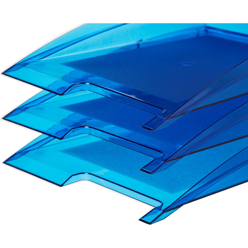 Лоток горизонтальный Attache City прозр. Синий