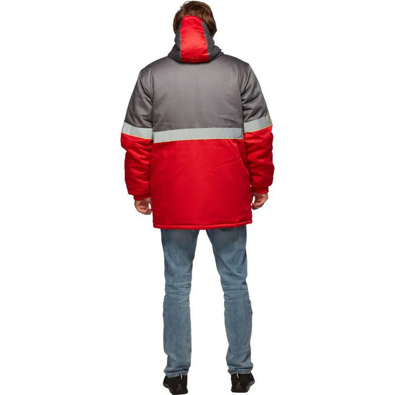 Куртка рабочая зимняя муж з43-КУ крас/сер (р.48-50) 170-176 (серия З)